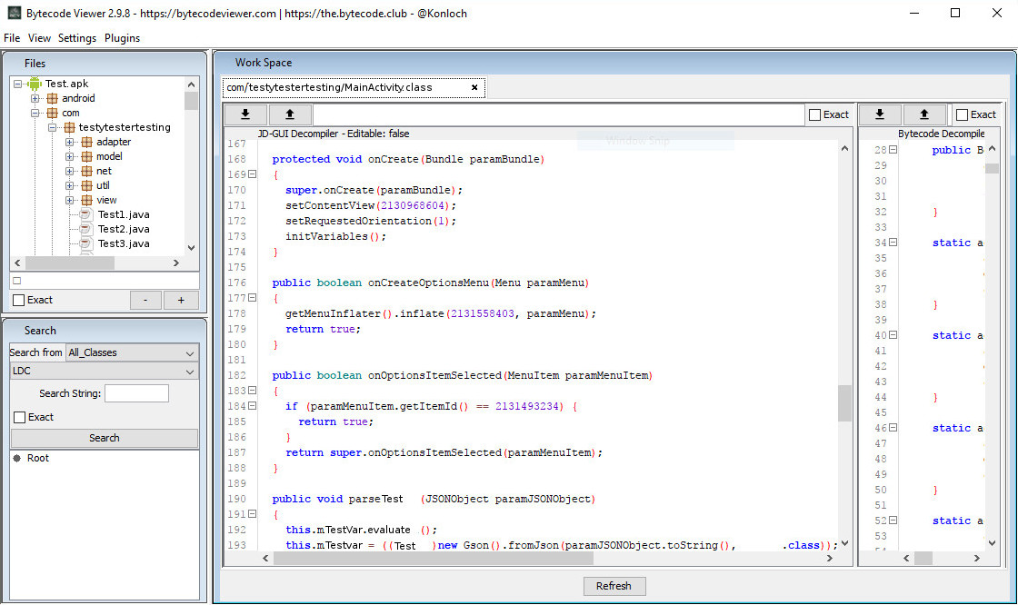 BytecodeViewer screenshot
