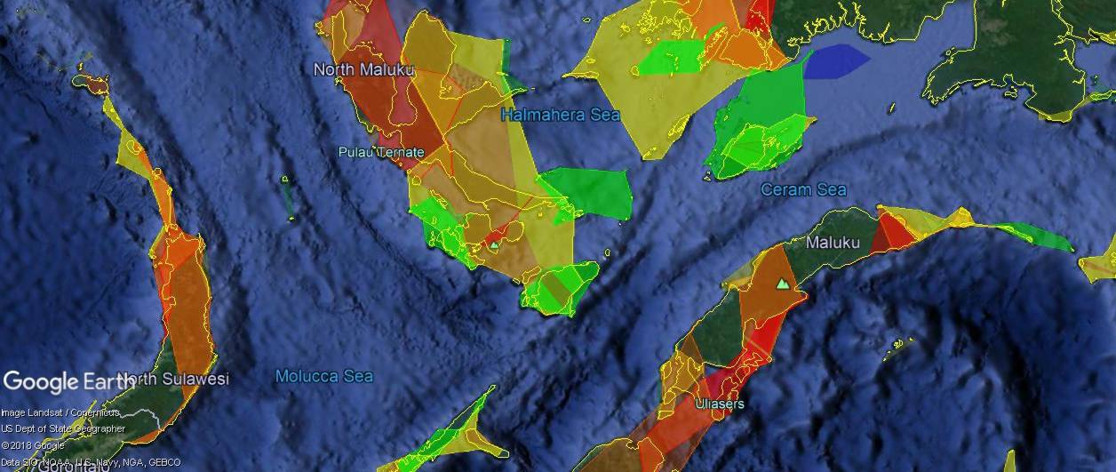 Coral reefs map