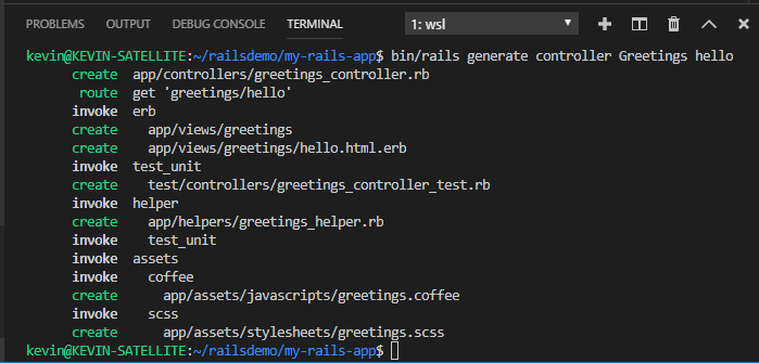 Rails generating a controller and action