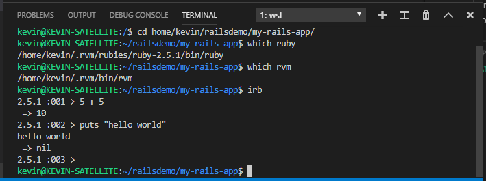 WSL in VS Code’s Terminal