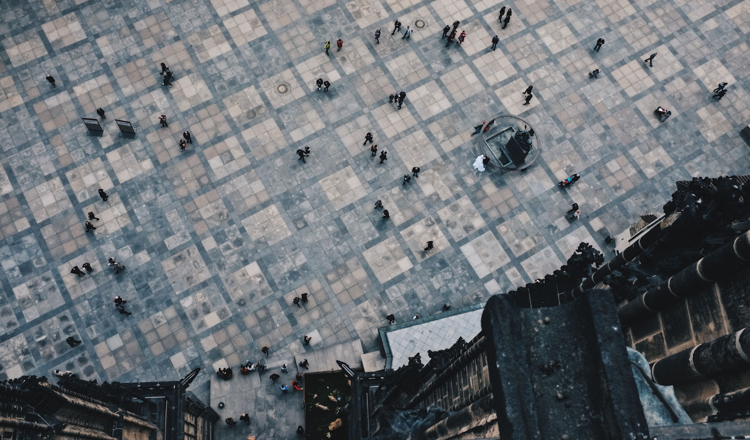 Aerial view of St. Vitus Cathedral, Prague