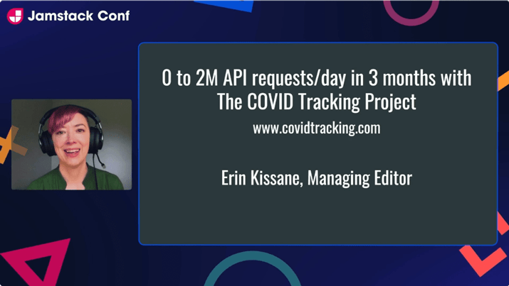 Erin Kissane presenting The COVID Tracking Project