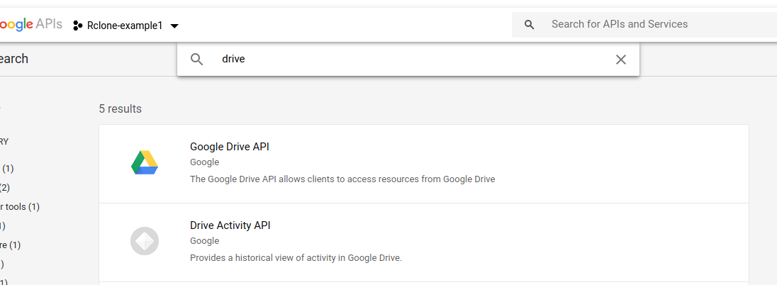 The Google API search