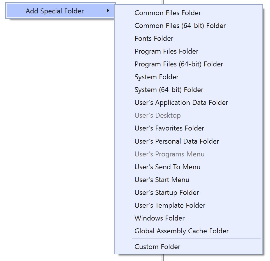 Special Folder Context Menu screenshot