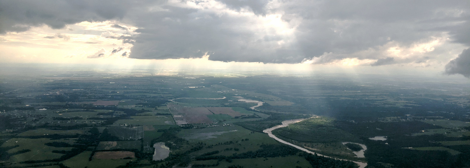 Clouds and a river