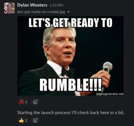 Launch in slack