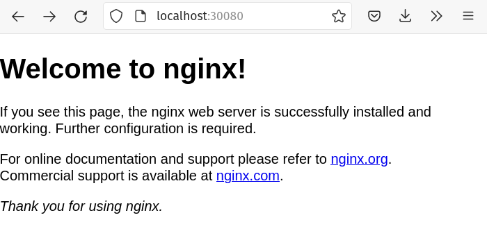 NGINX via NodePort