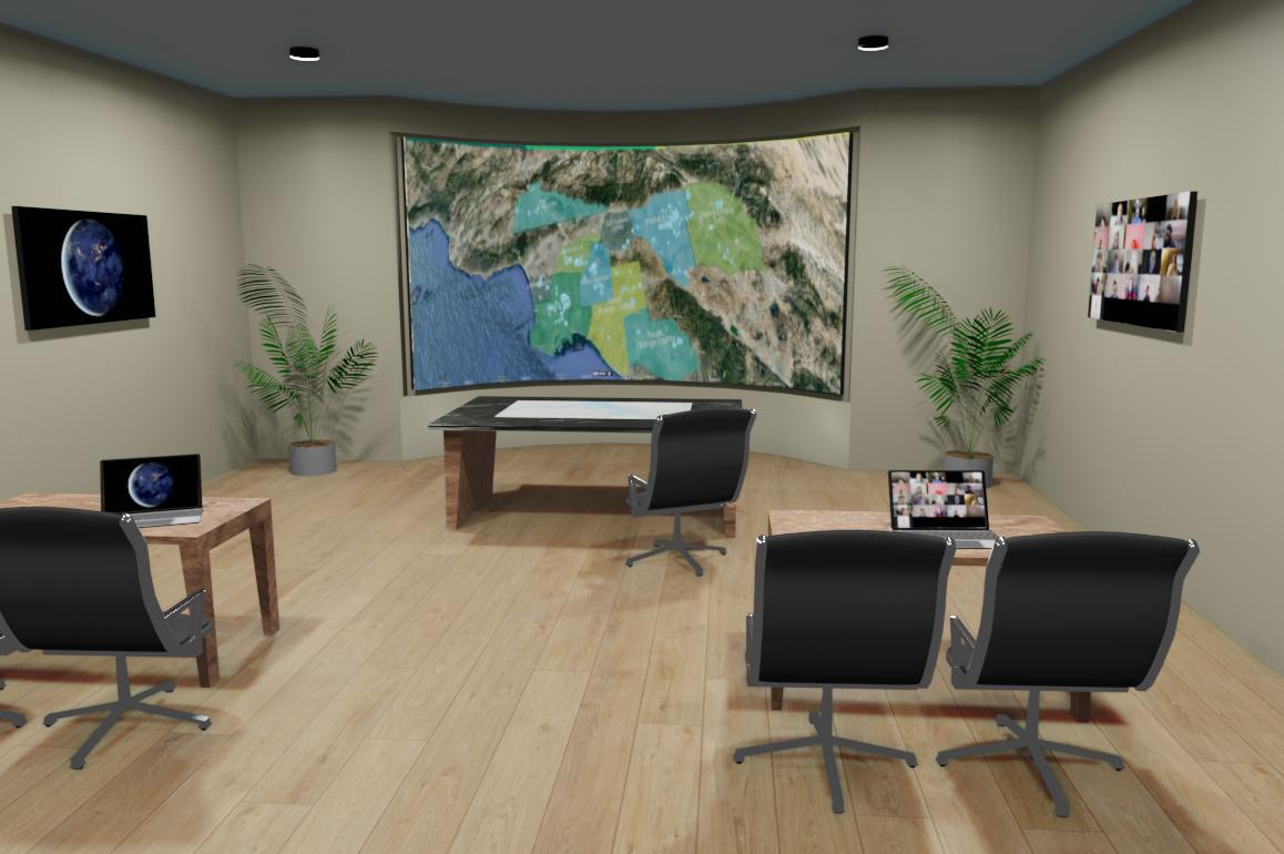 A VisionPort-equipped meeting room