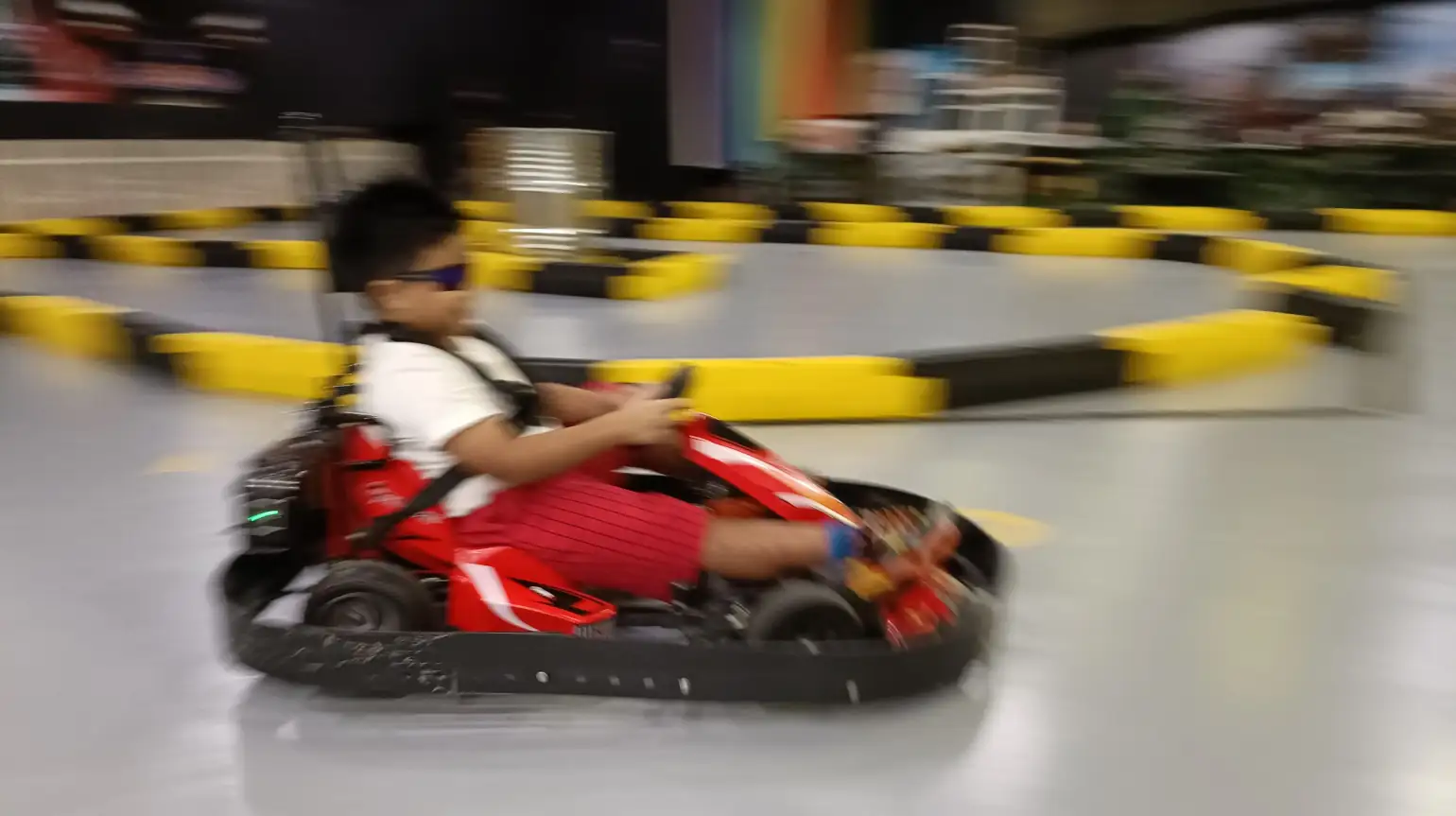 Arrizq Jeffry on a go-kart