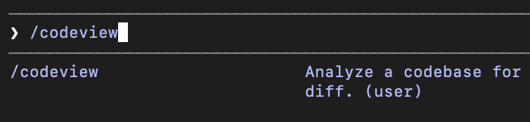claude-code codeview command